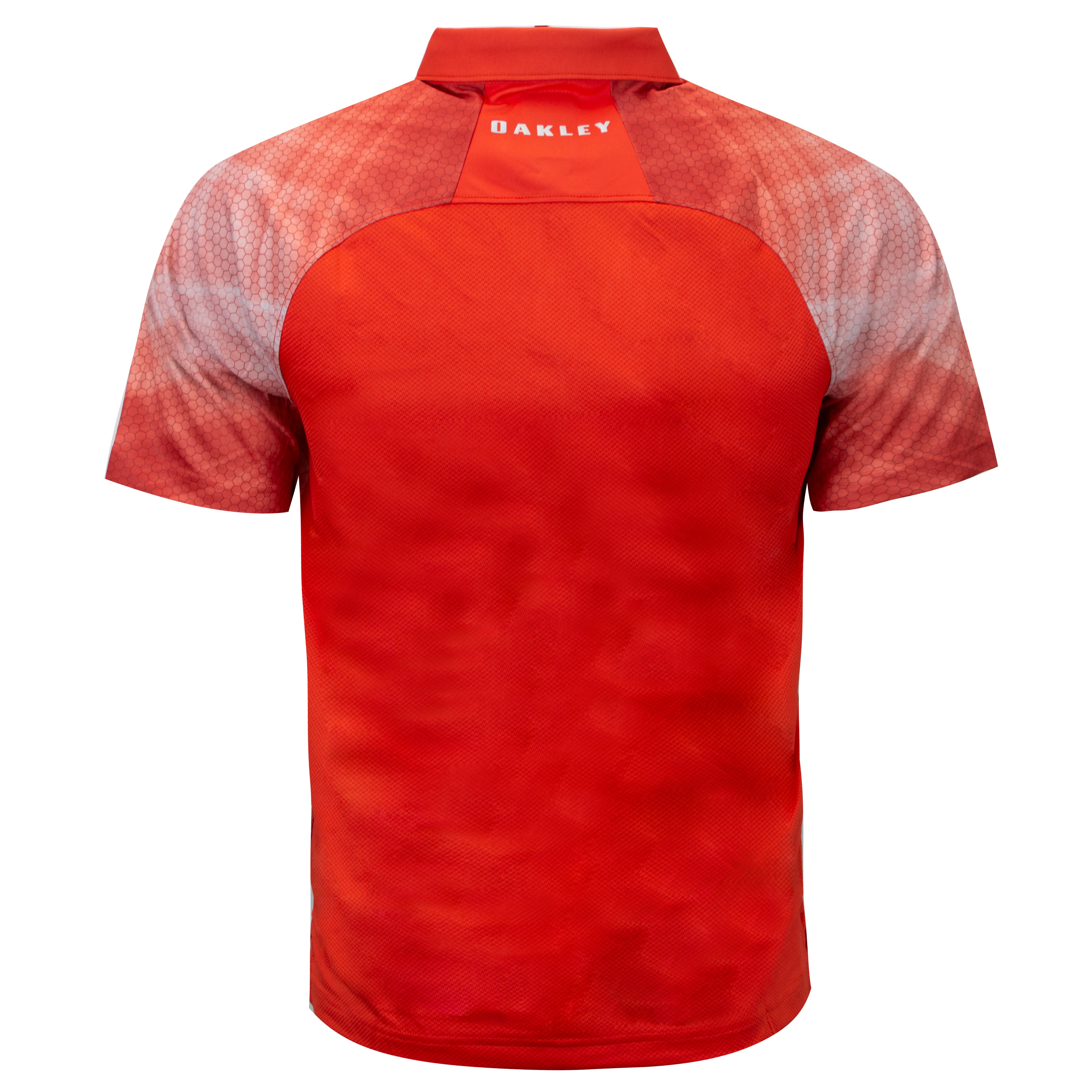 Oakley Barkie Red Gradient Golf Polo Shirt - Mens