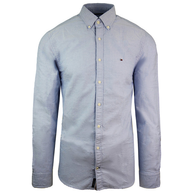 Tommy Hilfiger Engineered Oxford Long Sleeve Blue Mens Shirt