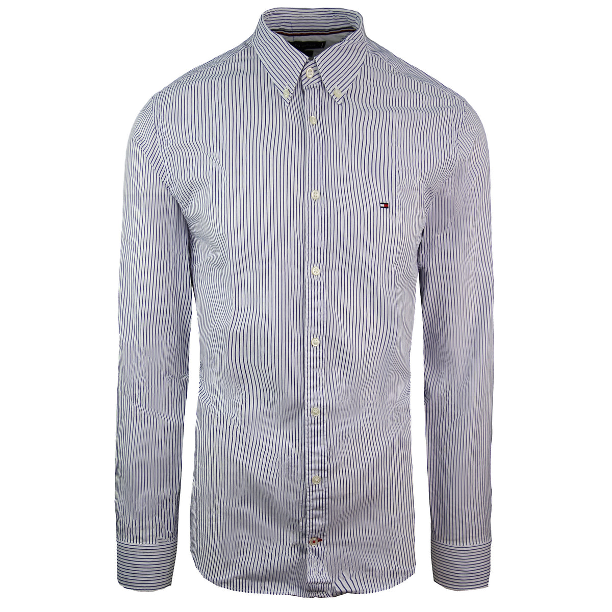 Tommy Hilfiger Regular Fit Fresh Stripe Blue Mens Shirt