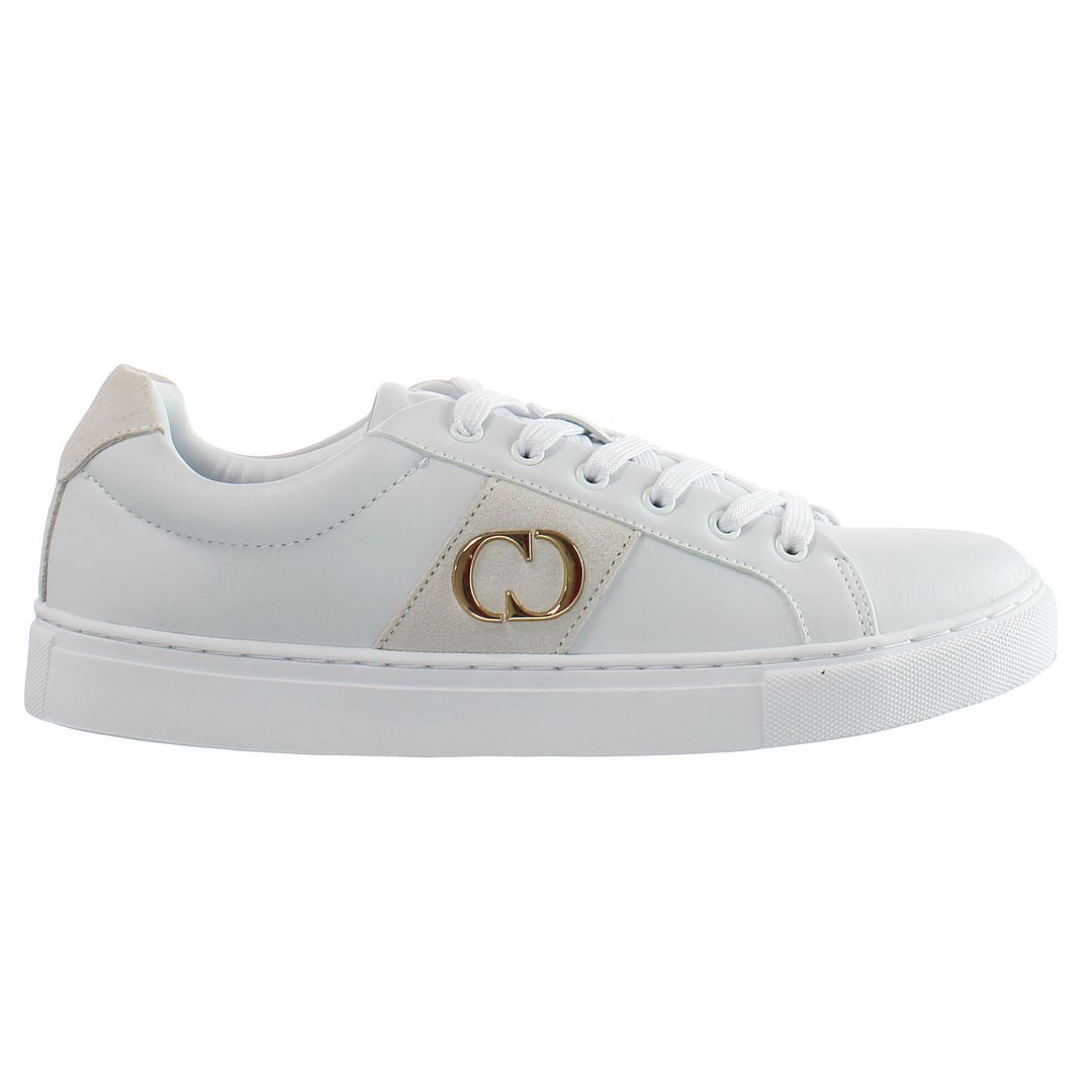 Criminal Damage Drift Mens White Trainers