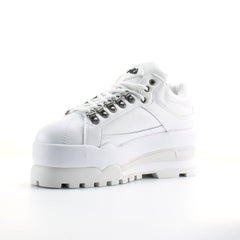 Fila Trailblazer Wedge White Leather Womens Lace Up Trainers 5HM00524