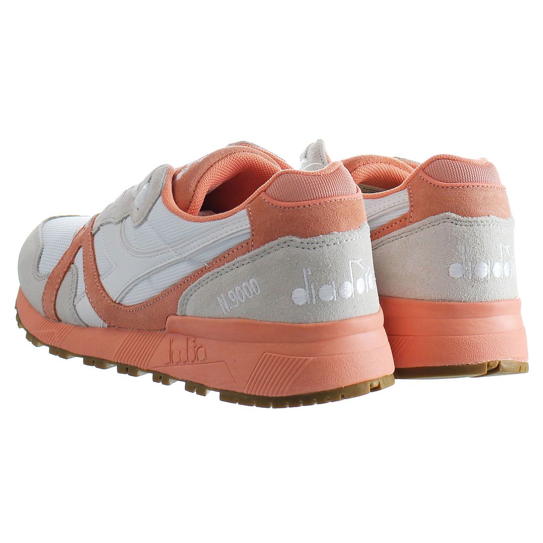 Diadora N9000 III Mens White/Peach Trainers