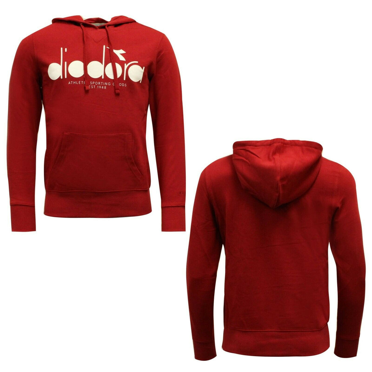 Diadora Sportswear Mens Red Hoodie