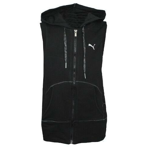 Puma Sleeveless Hooded Sweat Zip Womens Gym Jacket Hoody Vest 509495 01 A22B