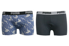 Puma 2 Pack Mens Underwear Boxer Shorts White Blue 511605001 079 030 A182E