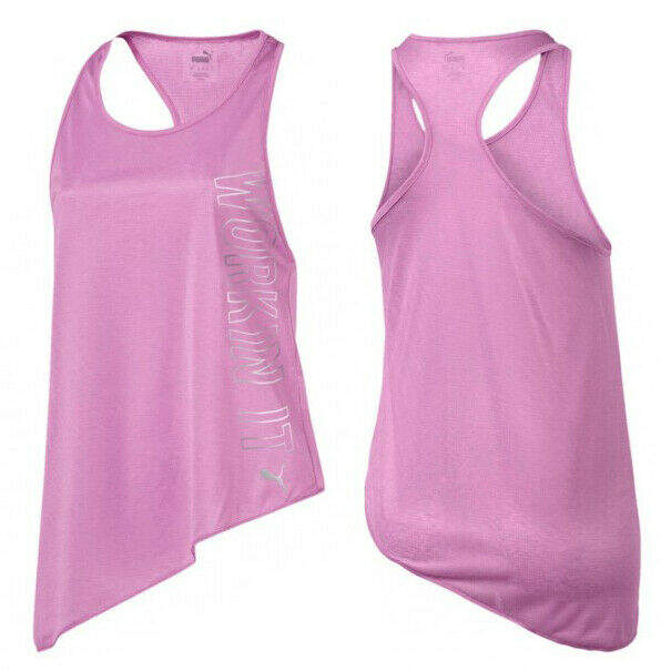 Puma A.C.E Slogan Womens Running Tank Top Training Gym Vest