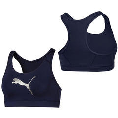 Puma Mid Impact Womens Navy Sports Bra