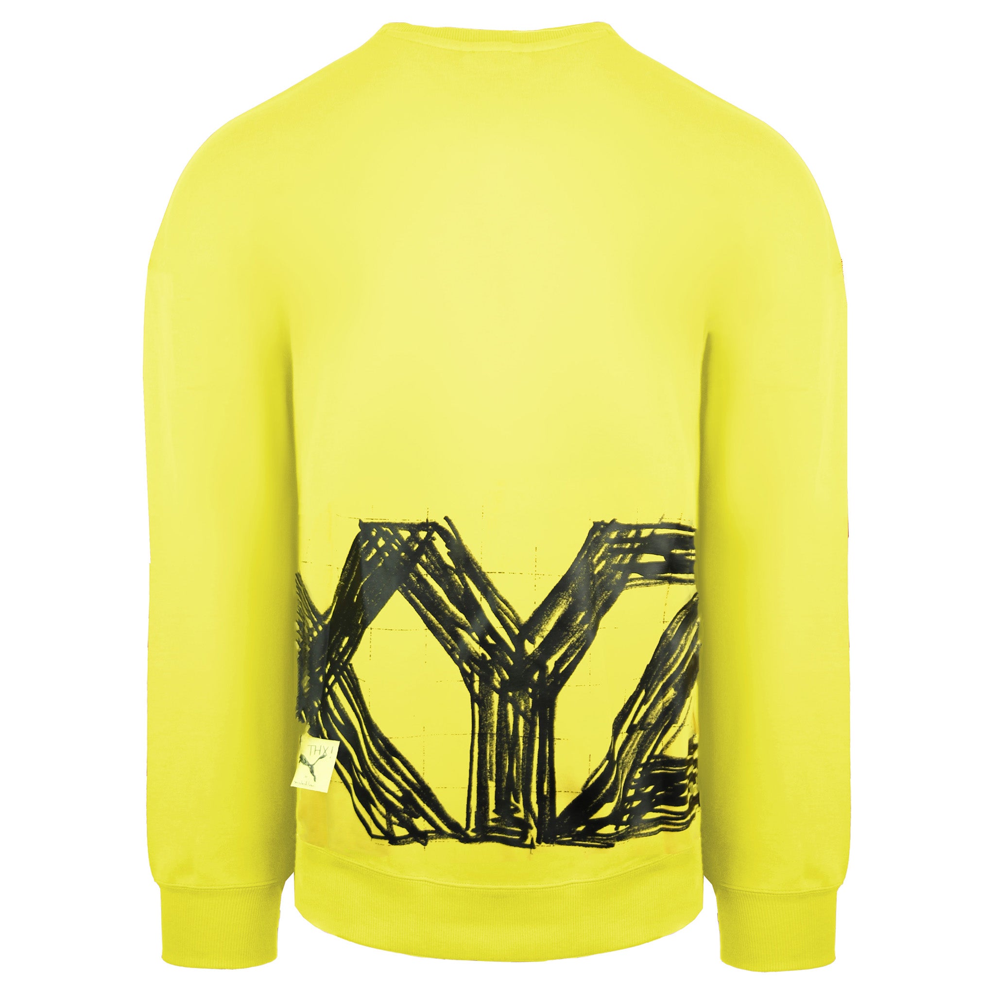 Puma x Michael Lau Mens Yellow Graphic Sweatshirt