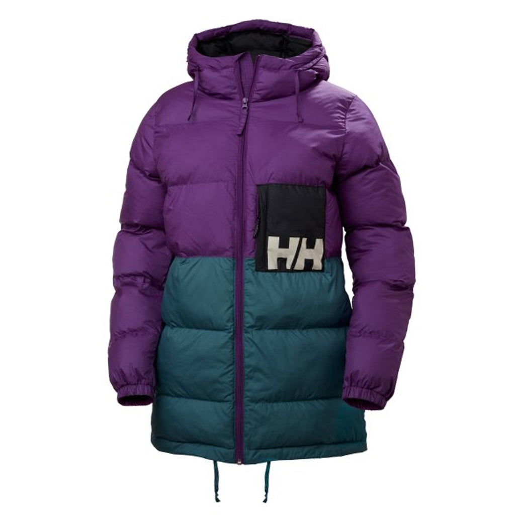 P&amp C Teal Purple Puffer Parka Jacket