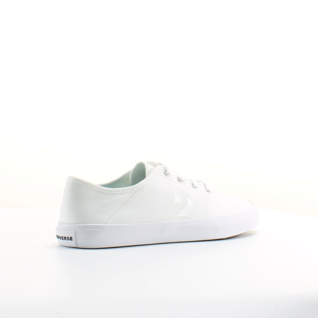 Converse Costa OX White Textile Womens Lace Up Trainers 563435C