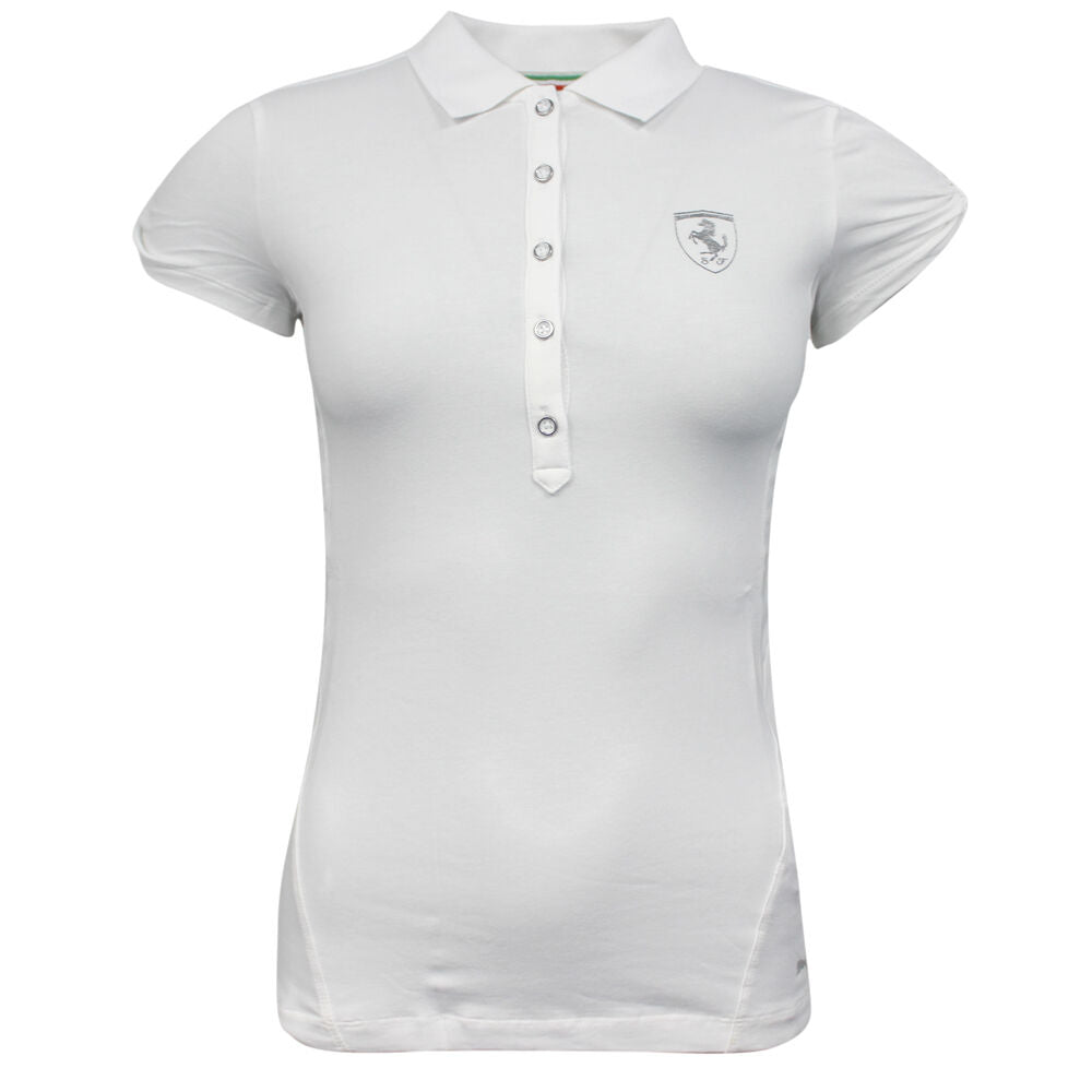 Puma Ferrari Womens Short Sleeves Polo Shirt White 566738 03 A77B