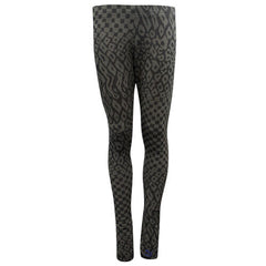 Puma Girls Kids Leggings Grey Black Checkered Pattern 566786 01