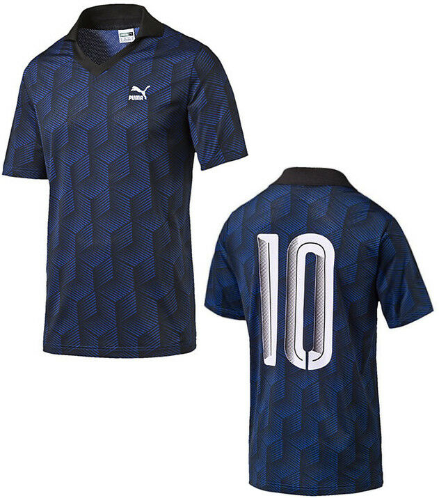 Puma Logo Mens Blue Football Top
