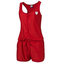 Puma SF Ferrari Rosso Corsa Red Sleeveless Shorts Womens Jumpsuit 570699 02 R6F