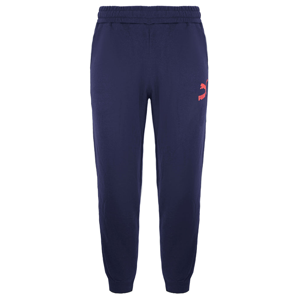 Puma Archive Logo Fleece Sweatpants Navy Mens Joggers Bottoms 571522 08