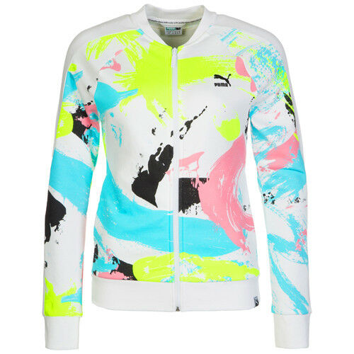 Puma Archive Logo Splattered T7 Zip Up Womens Track Top Jacket 572488 57 A79C