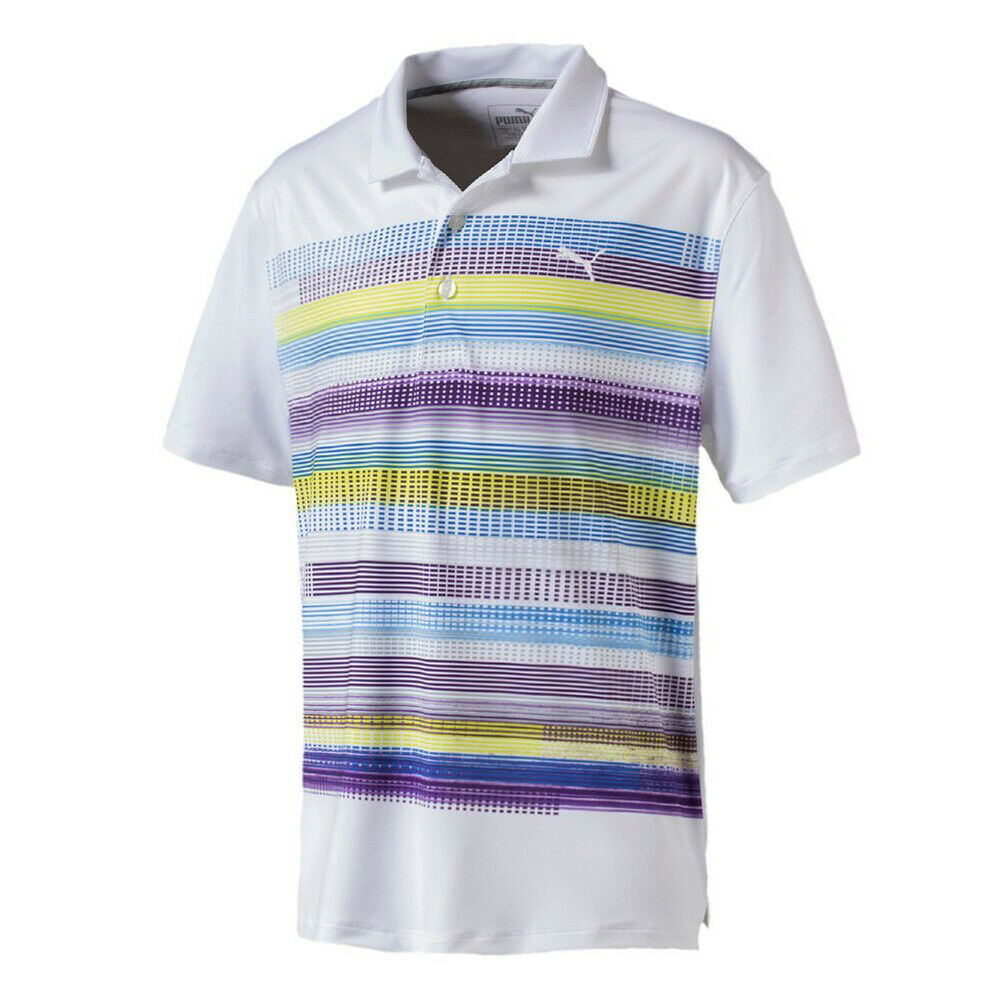 Puma Pixel Kids White Polo Shirt