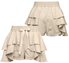 Puma Rihanna Fenty Womens Flutter Dolphin Ruffle Shorts Cream Tint 574637 02 RW69