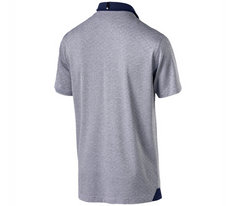 Puma Diamond Jacquard Mens Grey/Navy Golf Polo Shirt