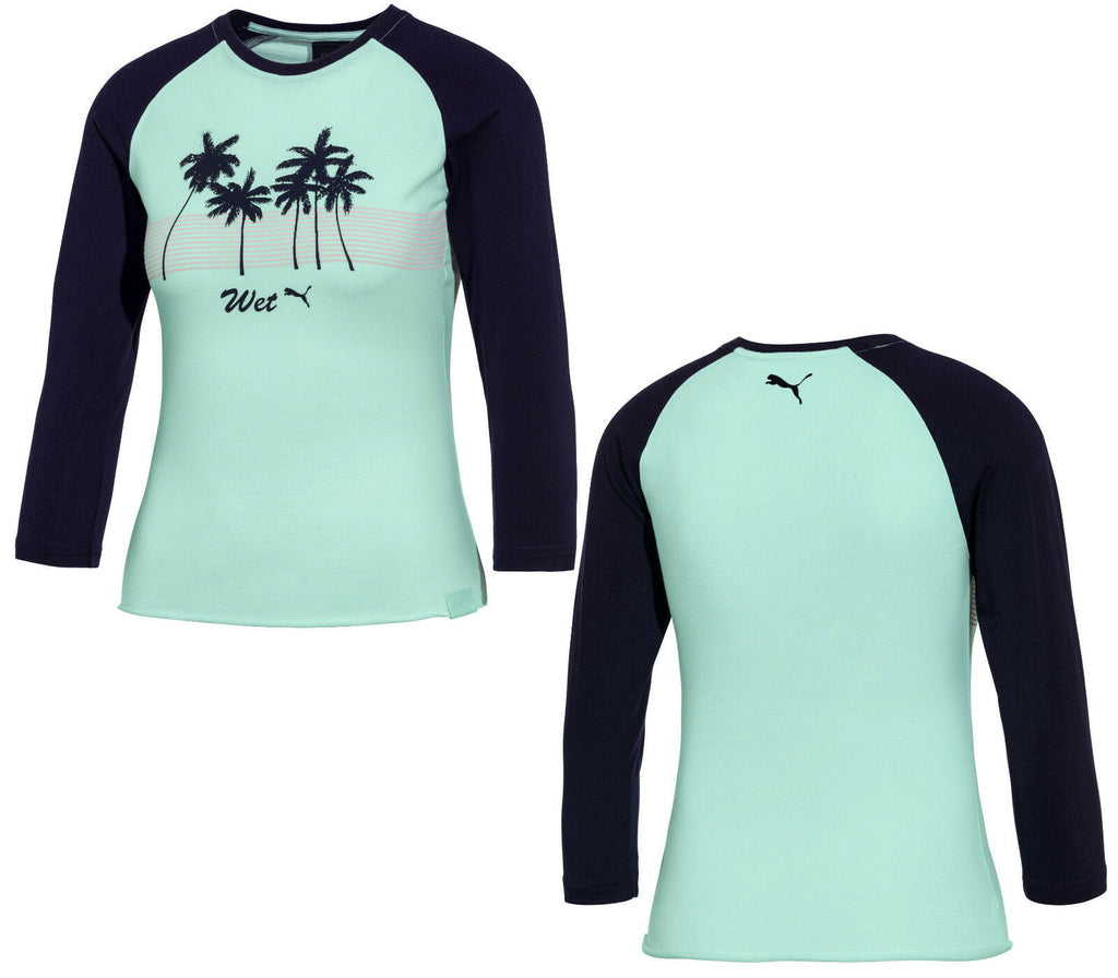 Puma x Rihanna Fenty Bay Raglan Womens Teal Top