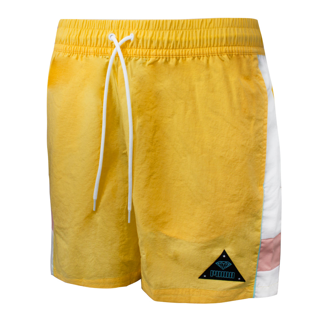 Puma x Diamond Supply Shorts Mens Casual Yellow Pants