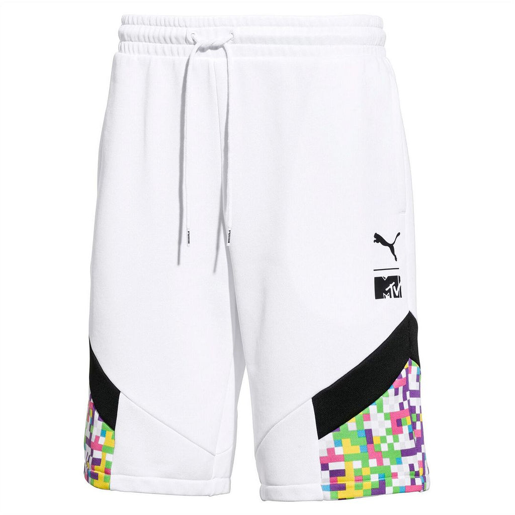 Puma x MTV Mens White Graphic Shorts