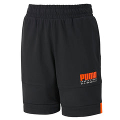 Puma Alpha Jersey Boys Shorts Graphic Logo Pants Black 581277 01