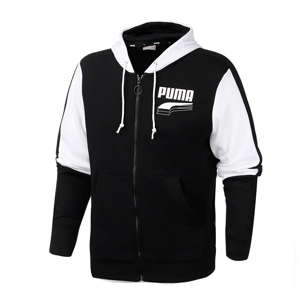 Puma Rebel Mens Black White Track Jacket