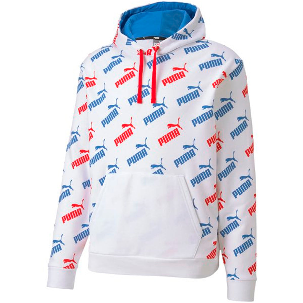 Puma AOP Mens White Hoodie