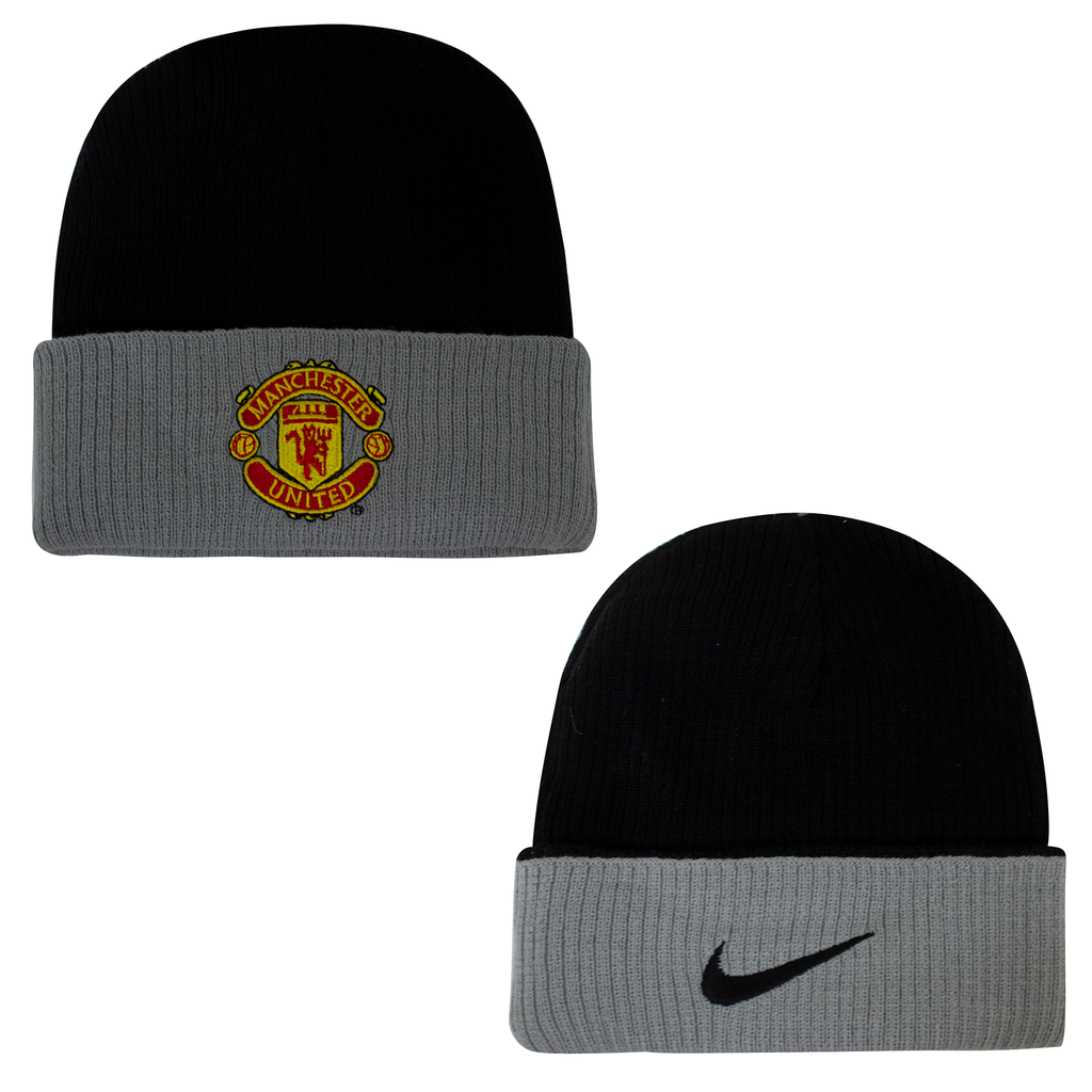 Vintage Nike Manchester United 2003 Reversible Kids Beanie Hat - Up To 45cm Circ