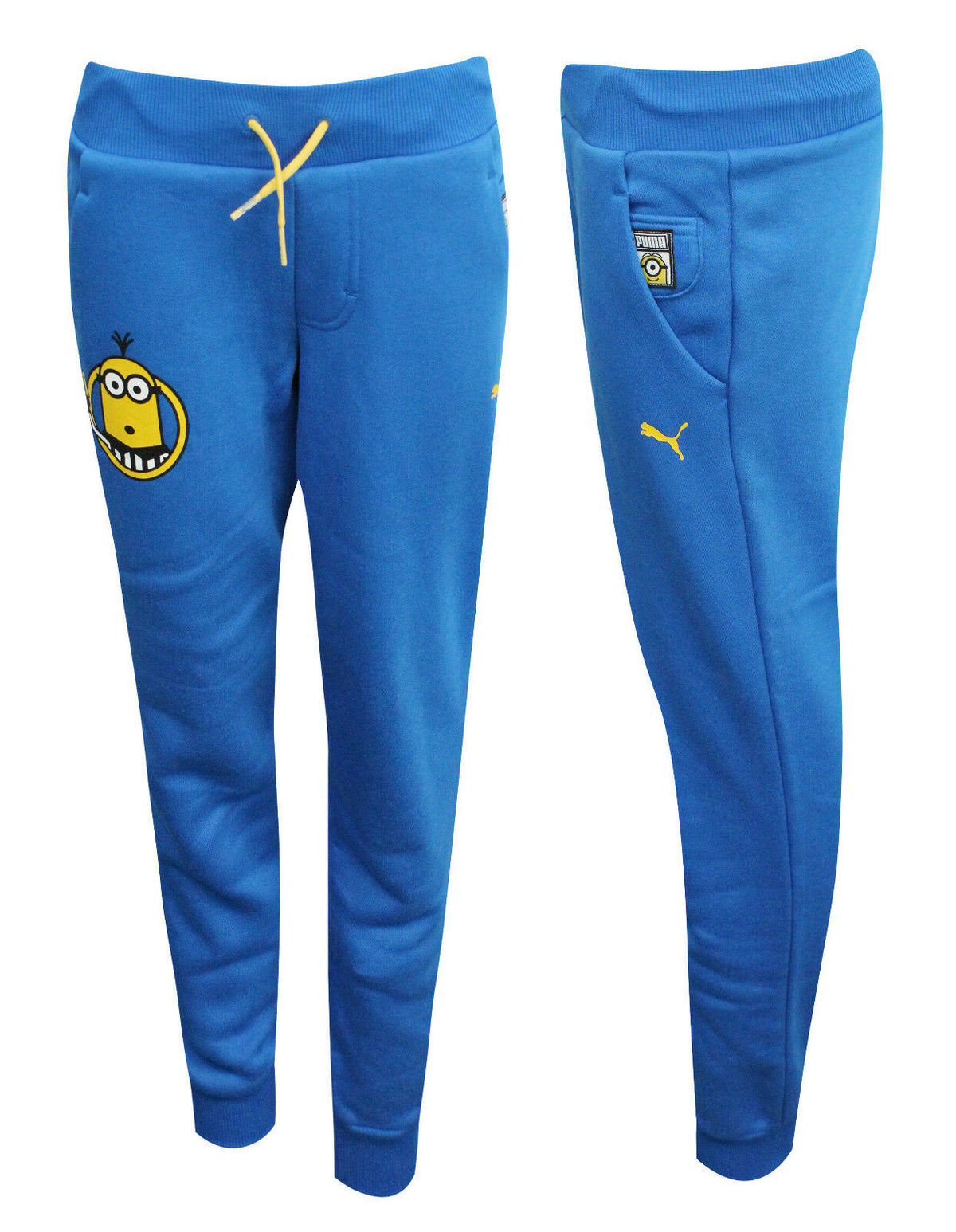 Puma Minions Youths Sweat Joggers Kids Blue Pants Track Bottoms 592553 08 M6