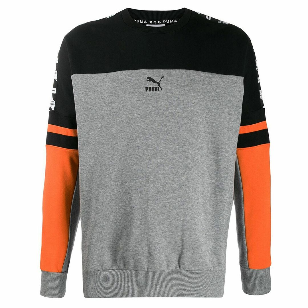 Puma XTG Long Sleeve Crew Neck Colourblock Mens Sweaters 595314 03