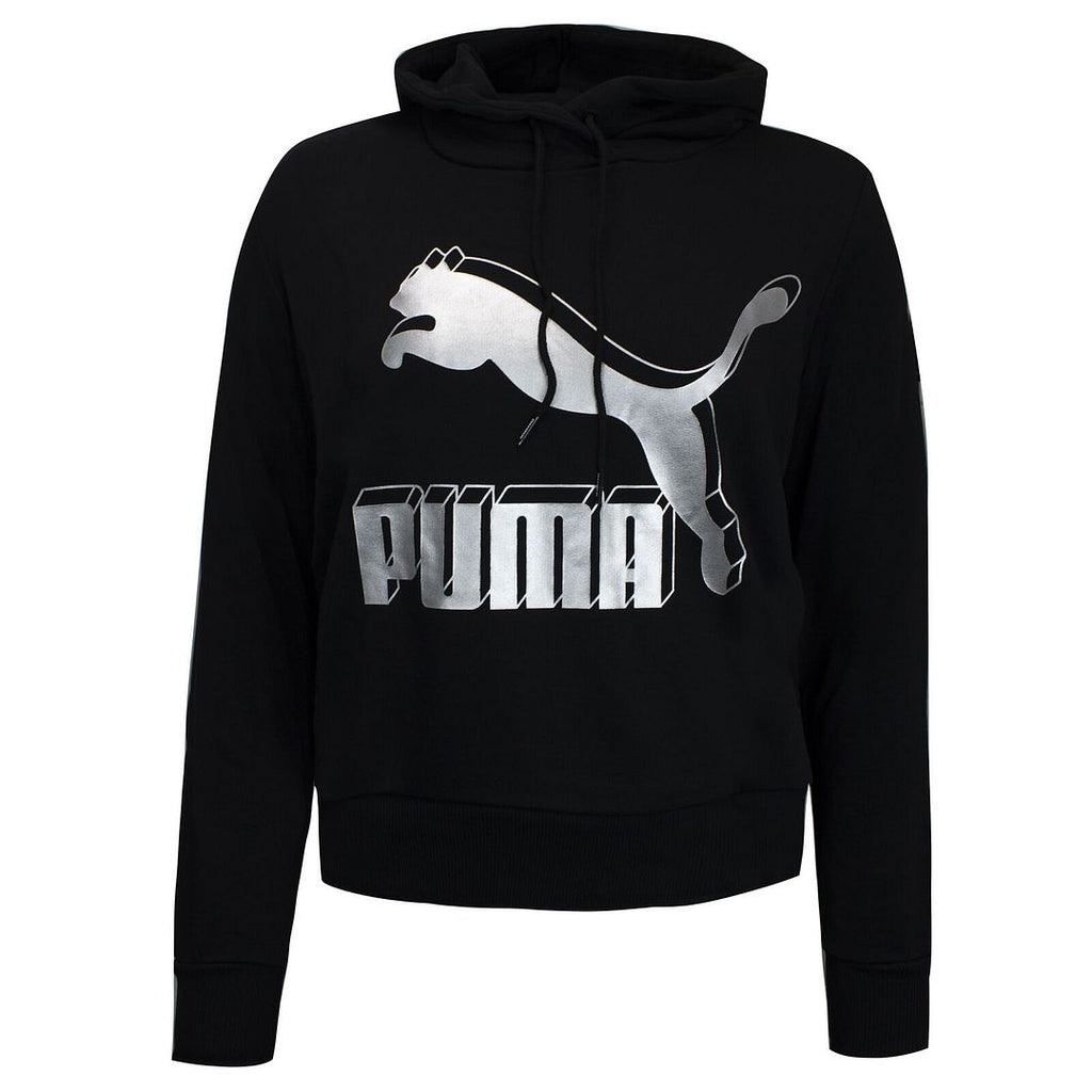 Puma Logo Womens Black Hoodie