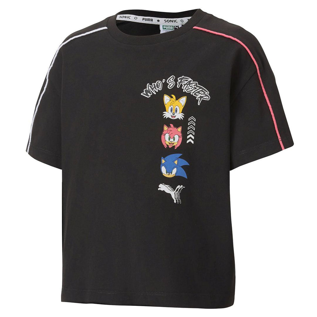 Puma x Sega Kids Black T-Shirt