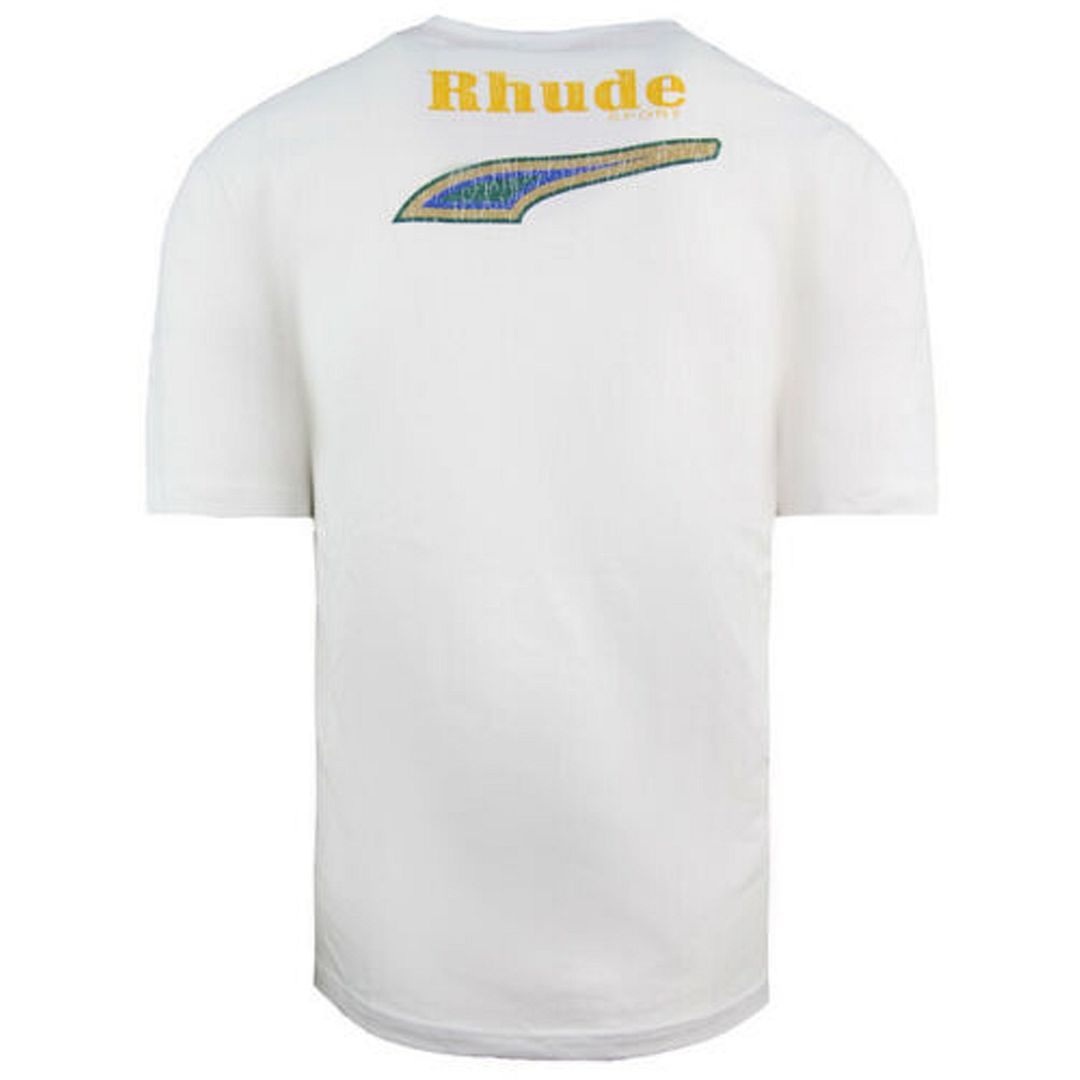 Puma x Rhude Graphic Short Sleeve Crew Neck White Mens T-Shirt 596757 02