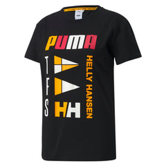 Puma TFS x Helly Hansen Crew Neck Graphic Logo Black Womens T-Shirt 597150 01