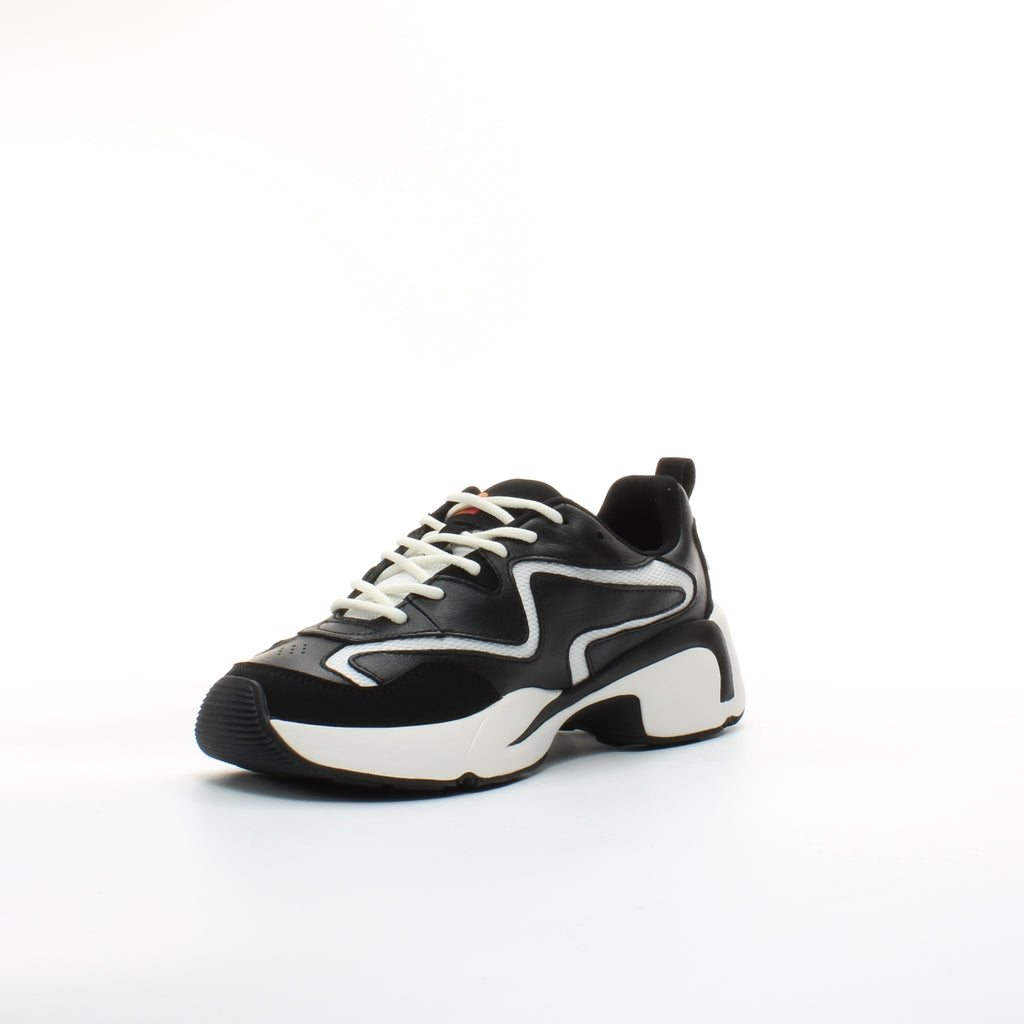 Ellesse Indus AF Black Leather Womens Lace Up Trainers 6-13590