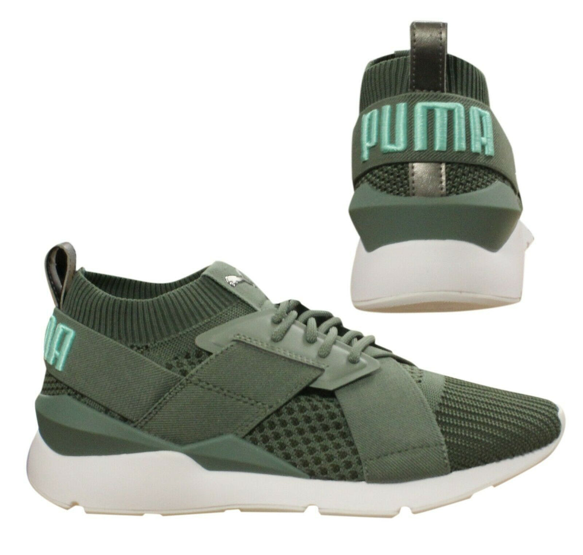 Puma Muse EvoKnit Synthetic Lo Womens Sock Trainers