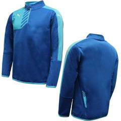 Puma Mestre 1/4 Zip Training Top Mens Jumper Sweatshirt Blue 654370 02 A4B