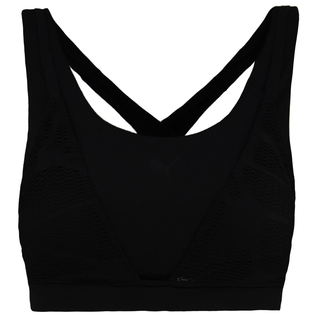 Puma Studio Lace Womens Black Low Impact Sports Bra