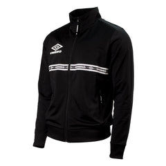 Umbro Mens Black Logo Taped Track Jacket