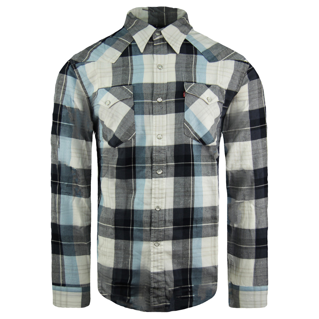 Levi's Cotton Mens Blue/White Shirt