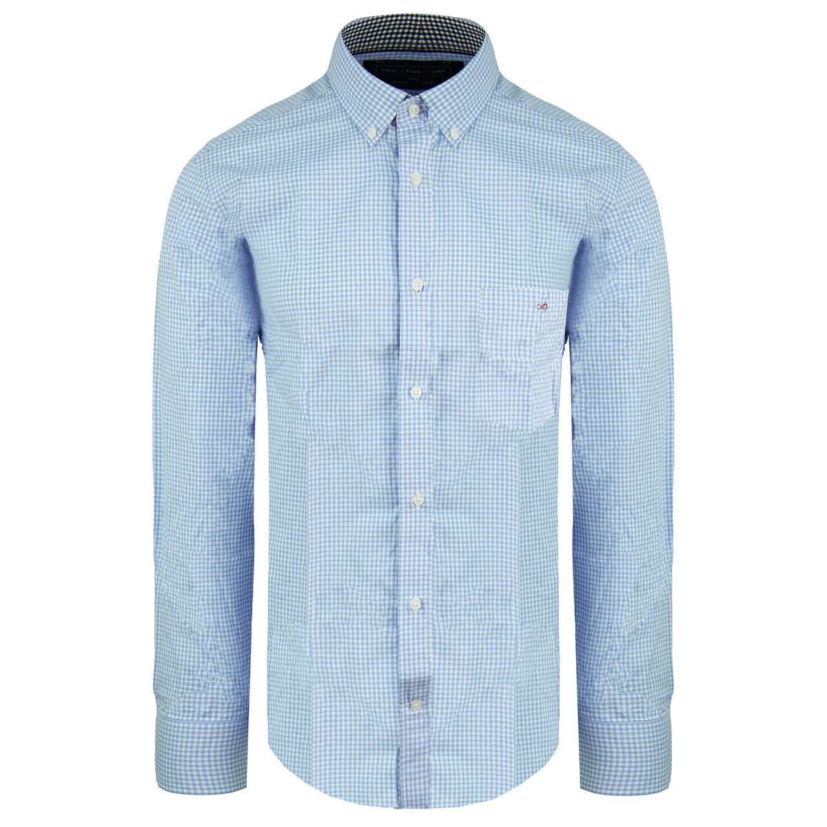 Eden Park Checkered Mens Blue/White Oxford Shirt