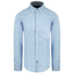 Eden Park Checkered Mens Blue/White Oxford Shirt