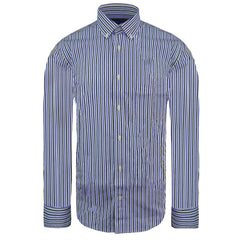 Eden Park Paris Striped Mens Blue/White Shirt