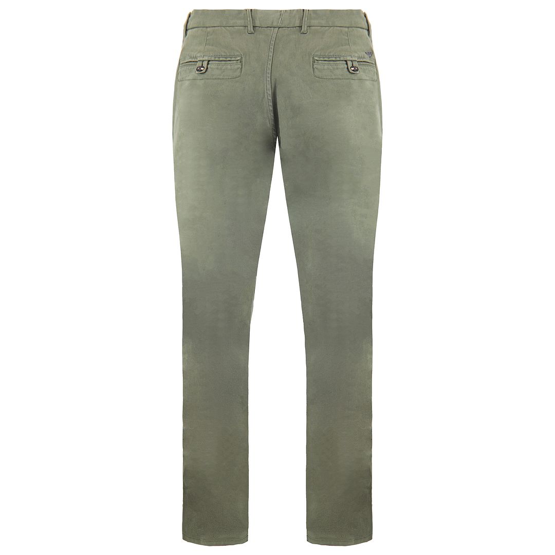 Armani Jeans Regular Wait Mens Green Chinos