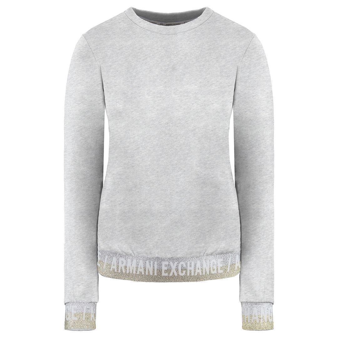 Armani Exchange Womens Light Grey Sweater