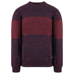 Armani Exchange Colourblock Mens Burgundy Sweater