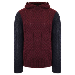 Armani Exchange Mens Burgundy/Black Sweater