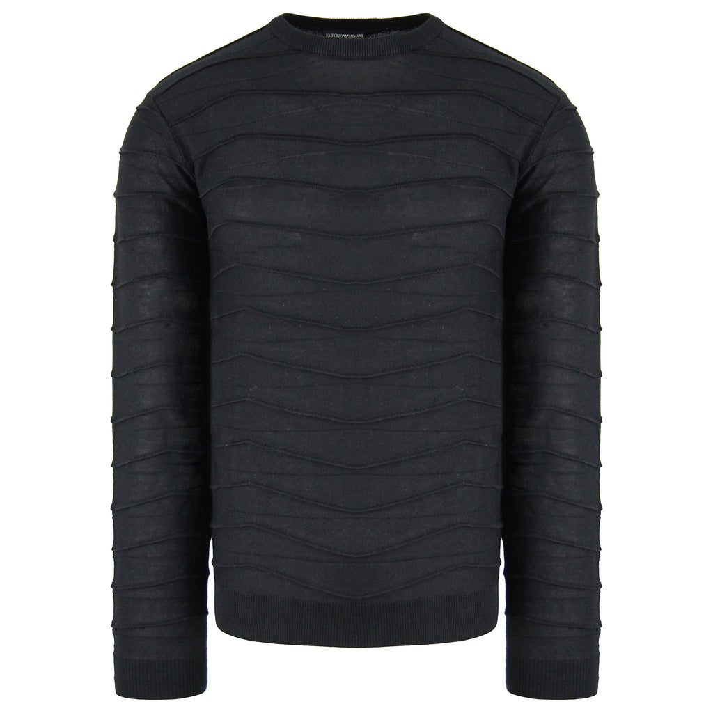 Emporio Armani Mens Black Sweater